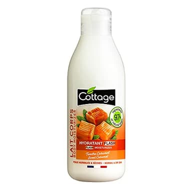 Cottage Lait corps Hydratant Flash- Peaux normales et sèches- Tendre Caramel - 97% d' ingrédients d'origine naturelle- 200ml