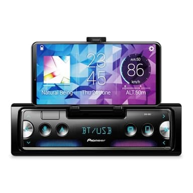 Pioneer SPH-10BT Récepteur au tableau de bord avec écran tactile, compatible avec Apple et Android, entrées USB/AUX, Bluetooth intégré, synchronisation intelligente Pioneer et appels mains libres