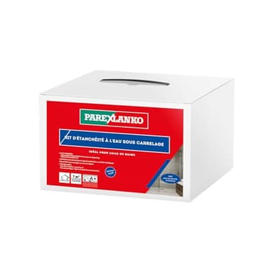 PAREXLANKO - Kit d'étanchéité à l’eau sous carrelage -Sous-couche d'étanchéité et bande d'étanchéité - Idéal pour salle de bains et douche à l'italienne - Séchage rapide- Sans primaire- 7m²