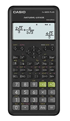Casio FX-82ES Plus-2 Calculatrice Scientifique 252 Fonctions 11 x 77 x 162 mm Noir