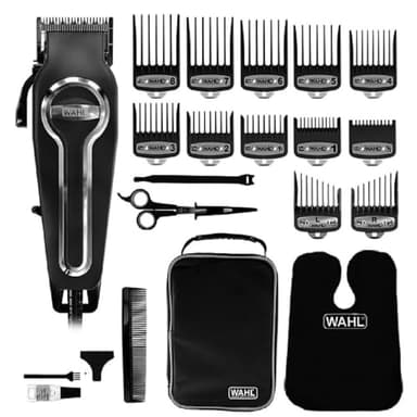Tondeuses à cheveux Wahl pour hommes avec lames auto-affûtantes de précision, rasoir de tête Elite Pro, tondeuses à cheveux pour hommes, peignes coupe-cheveux Secure Fit Premium, Corded