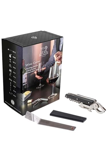 Peugeot - Coffret Dégustation Wine Game - Clef du Vin Travel + Tire-Bouchon Clavelin - pour Déboucher et Reproduire Le Vieillissement du Vin - Idée Cadeau Oenologie