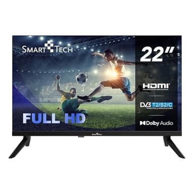 Smart Tech TV LED Full HD 22" (55 cm) 22FN01V, HDMI, USB, Résolution: 1920 * 1080, modèle 2024