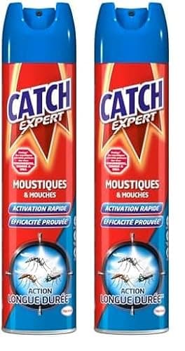 CATCH Aérosol Moustiques et Mouches 300ml (Lot de 2)