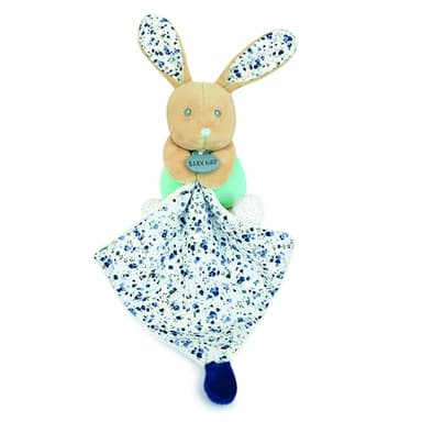 Baby NAT' - Doudou Lapin Poupi Marine - Pantin PM 15 cm avec Peluche Douce et Oreilles Longues - Doudou Peluche Bébé Naissance Réconfortant - Cadeau Bébé Garçon ou Fille Dès la Naissance - BN6037