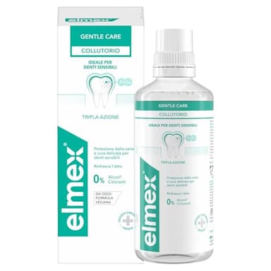 Rince-bouche Elmex Sensitive 1 flacon de 400 ml, protection supplémentaire pour les dents sensibles et les caries radiculaires