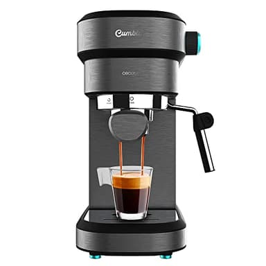 Cecotec Cafelizzia Express Cafelizzia 890 Dark. Espressos et cappuccino 1350 W, Système Thermoblock, 20 bars, Mode Auto pour 1-2 Cafés, Vaporisateur Orientable, Capacité 1,2 L