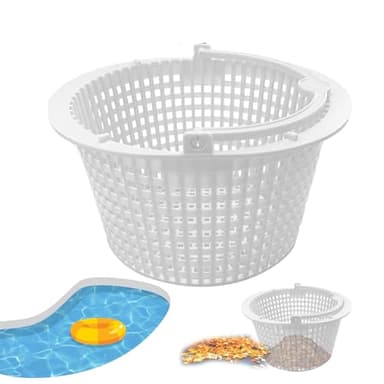 Panier Skimmer Piscine 16 Cm, Filtre Skimmer Piscine Panier, Paniers De Rechange Filtre D'écumeur De Piscines Polyvalent, Paniers D'écumeur Piscines avec Poignée, pour Ramasser Les Feuilles