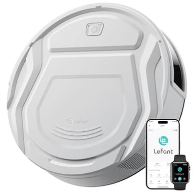 Lefant M210 Pro+ Aspirateur Robot, 4000Pa, 200min, Évitement d'obstacles PSD 190°, WiFi/App/Alexa, Mince Silencieux, Idéal pour Poils d'animaux Sols Durs