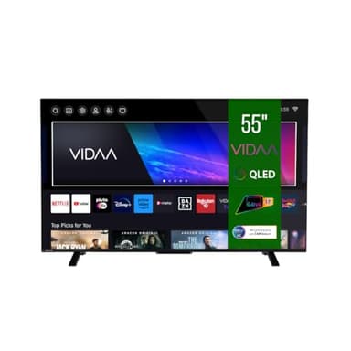 Toshiba Smart TV 55 pouces QLED 55QV2363DA, VIDAA TV QLED 4K 55 pouces, compatible avec Alexa, DVB-T2, technologie LED, Dolby Vision HDR10, HDMI 2.1