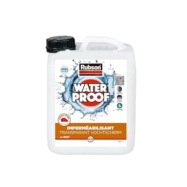 RUBSON - Imperméabilisant Extérieur pour Mur, Sol et Toitures Waterproof, Transparent, 5l – Protection contre les infiltrations d’eau, Color Less