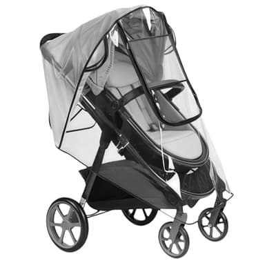 Habillage Pluie Universelle pour Poussette, Protection Pluie Poussette Universelle, Housse Poussette avec Fenêtre de Contact, Protection contre le vent et la pluie, sans Substances Nocives