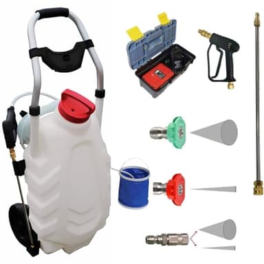 Phoenix - L' Authentique Pulvérisateur Électrique Pro Sprayer III 30L Option Rinçage – Pulvérisateur Électrique Toiture Longue Portée à Batterie Rechargeable, Tuyau 8m - 2 Batteries MODELE Original