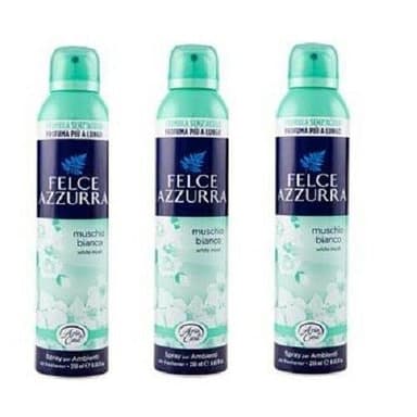 Felce Azzurra (Paglieri) Lot de 3 sprays désodorisants Parfum talc et musc blanc 250 ml