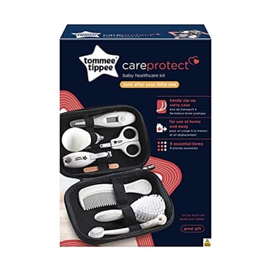 Tommee Tippee Kit de Soin Bébé, Trousse Complète et Transportable, Thermomètre et Ciseaux pour Bébé, Pratique et Hygiénique