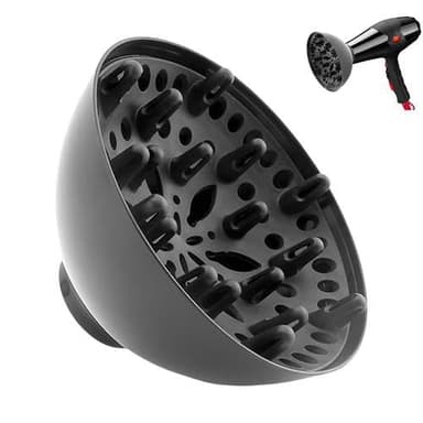 Diffuseur de Cheveux Universel avec Buse, Diffuseur Seche Cheveux, Diffuseur Cheveux Bouclés, Accessoire de Sèche-Cheveux Diffuseur, Diffuseur de Boucles de Cheveux, Cheveux Ondulés et Naturels