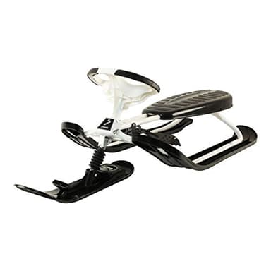 Stiga Luge Bob Snowracer Supreme GT Luge Bobsleigh avec Volant et Frein, noir/blanc