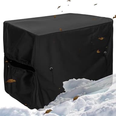 Housse de Pompe à Chaleur de Piscine – Unité extérieure de climatisation, Housse imperméable pour équipement de Piscine | Tissu Oxford isolé avec 8 Cordons de Serrage, Housse d'hiver réglable pour