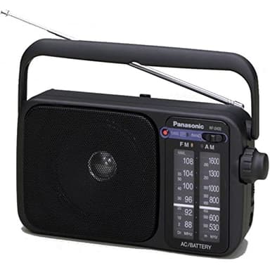Panasonic Radio FM/AM RF-2400DEG-K I Radio FM/AM Tuner numérique Contrôle automatique de fréquence (AFC) fonctionnement sur secteur ou piles Format compact noir - Version Française