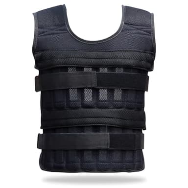Gilet Lesté ZJILIXIA, Veste Lestée Réglable en Nylon Noir pour Hommes et Femmes, Pour La Course, Le Jogging, L'entraînement, Musculation, Pas De Plaques D'acier Incluses (20KG)