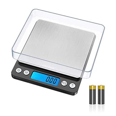 GRIFEMA GA2003 Balance de Cuisine Électronique de Haute Précision 500g/0,01g avec Écran LCD Rétroéclairé, 6 Unités et Fonction Tare Acier Inoxydable Digital Balance de Alimentaire Multifonctionnel