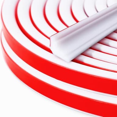 Moulures Décoratives Flexibles Autocollantes, TPE Triangle Moulure Adhesive Pour Pafonds et Passage Mural Pour Plinthe de Finition, Plan de Travail de Cuisine, Bords de Carrelage (6M, 12x9 mm, Blanc)