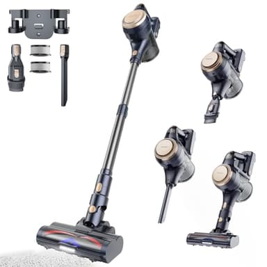 Proscenic P11 Lite Aspirateur Balai sans Fil,450W 40KPa 50Min Aspirateur sans Fil Puissant,Léger Aspirateur avec Brosse Anti-Emmêlementet,6 Filtre Lavable,pour Tapis,Poils Animaux,Sol Dur,Voiture