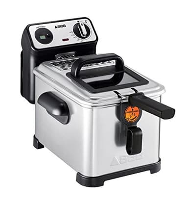 Seb Friteuse Semi-Professionnelle Filtra Pro 4L, Frites, Poulet, Capacité 1,3kg, Cuve Amovible, Thermostat Réglable, 2300 W, Inox FR518100, Métal