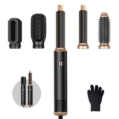 Air Styler 5 In 1 Magic Styler Avec 1000W Seche Cheveux, Brosse Soufflante, Auto Boucleur a Air, pour Sécher, Boucler, Lisser