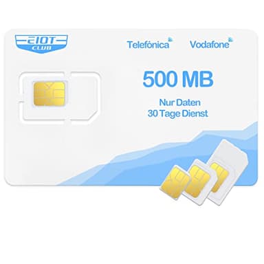 EIOTCLUB Carte SIM Prepayee sans Engagement, Carte SIM Compatible avec Le Réseau de 30 Pays Européens, pour LTE Caméra & Appareil Photo numérique Chasse & Localisateur GPS, Données Uniquement