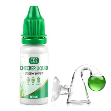 WEILAOK Drop Checker Co2, Co2 Checker Liquid, Test Co2 Aquarium pour Détermination Précise des Niveaux de Co2 dans Aquariums et Réservoirs Plantés, 15ml