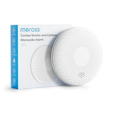 Meross Détecteur de Fumée et de Monoxyde de Carbone, Détecteur Combiné avec Pile de 10 Ans, Sirène Puissante, Auto-Vérification et Bouton de Test, Alarme de Fumée et de CO Certifié EN14604 et EN50291