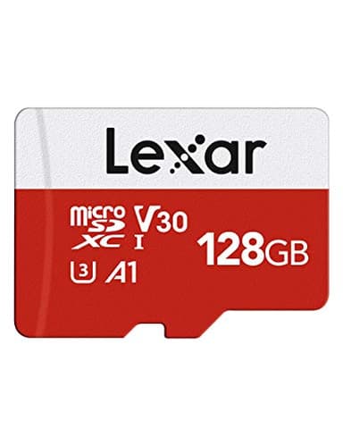 Lexar Carte Micro SD 128 Go, Carte Mémoire Micro SD+ Adaptateur, Microsdxc Carte TF jusqu'à 100 Mo/s, A1, U3, C10, V30, Full HD et 4K UHD pour Caméra, Telephone, Switch