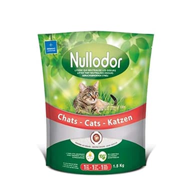 Animalerie NULLODOR - Litière 100% Bio Compatible 1.5Kg - Lot De 3 - Vendu par Lot