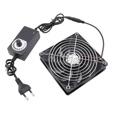 Ventilateur WIYETY 120 mm avec contrôle de vitesse, ventilateur de refroidissement sans balais 220 V avec couvercle en métal, ventilateur d'extraction silencieux pour ordinateur, boîtier et plus (1)