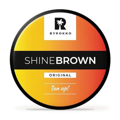 BYROKKO Shine Brown Accélérateur de Bronzage (210 ml), Crème Bronzante pour Banc Solaire, pour un Bronzage Intense Naturel avec des Ingrédients Naturels