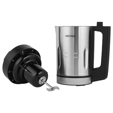 Petra Machine à soupe, Blender à Soupe Chauffant, pichet en acier inoxydable1,6 L, 5 programmes de cuisson, ecran digital, maintien au chaud, mixeur à soupe et smoothie 900 W, PT5118V2VDEEU10