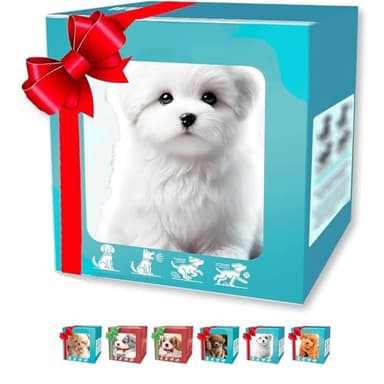 Ximlc Nouveau Chien Robot 2025, Mon Chiot Robot réaliste Qui agit comme Un Vrai Chiot, Animal de Compagnie interactif Intelligent Qui Marche, aboie et remue l'IA for Adultes, Cadeau(Style B)