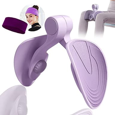 HIQE-FL Hip Trainer Exerciseur, Entraîneur de Muscle pelvien, Trainer Hip Fesses, Fitness Entraîneur pour Les Hanches, Cuisse Master, Appareils Jambes et Cuisses Violet ABS + silicone 7 kg