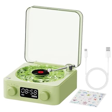 Lecteur de disque intelligent – Plateau tournant vintage portable, console rétro compacte | Divertissement à la maison, décoration de salle d'écoute, espace de salon, collecteur, configuration de