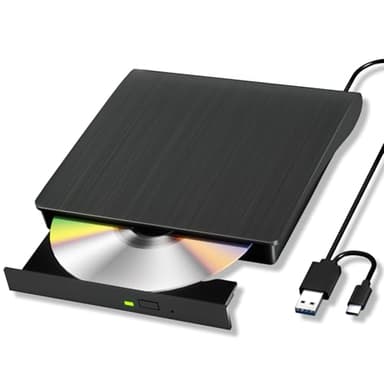 Yaeonku Lecteur Blu Ray Externe CD/DVD/BD Lecture/écriture Lecteur Bluray Portable USB 3.0 et enregistreur DVD de Type C Blu Ray pour Win7/8/10/11/ Mac OS