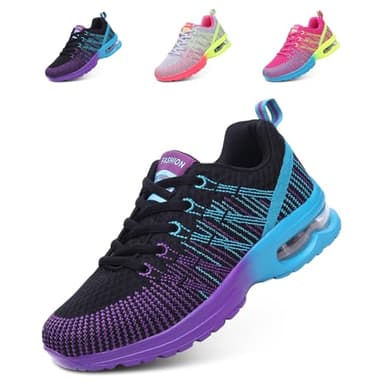 Hitmars Basket Femme Chaussures de Sport Running Sneaker Air Respirant Chaussures de Course Légères Chaussures de Running Fitness Gym Jogging Outdoor Noir EU 40