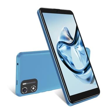 Xgody Androïde téléphone, 5,5" Smartphone Pas Cher 2 Go + 16 Go 128 Go Extensible Octa-Core Android 14 téléphone Portable, Batterie 2850mAh, Appareil Photo 8MP + 5MP, Double SIM, Face ID 4G-Bleu