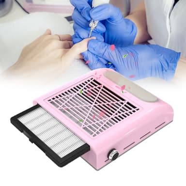 AISEELY 80W Aspirateur Ongles Manucure Professionnelle, Aspirateur Manucure et Nail Poussière Collectionneur, Réglable Vitesse Aspirateur de Table Puissant pour la Manucure au Salon ou à la Maison