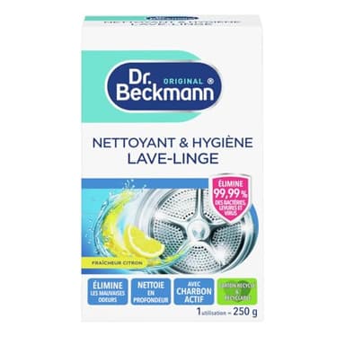 Dr. Beckmann Nettoyant & Hygiène Lave-Linge | Désinfecte et élimine durablement les mauvaises odeurs | 250g (lot de 1)
