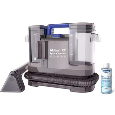 Akitas X7 600W Shampouineuse Canapé avec Fonction Autonettoyante, Aspiration 14kPa, Poils d’Animaux, Nettoyeur Tapis, Matelas, Voiture, Réservoir Double