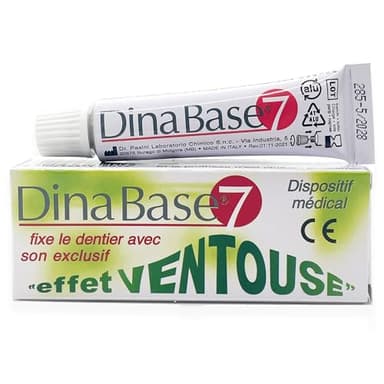 DINABASE 7 Adhésif thermoplastique pour prothèses dentaires : faites à nouveau adhérer votre prothèse jusqu'à 7 jours - Ce n'est pas une colle adhésive, elle agit comme un rebasage