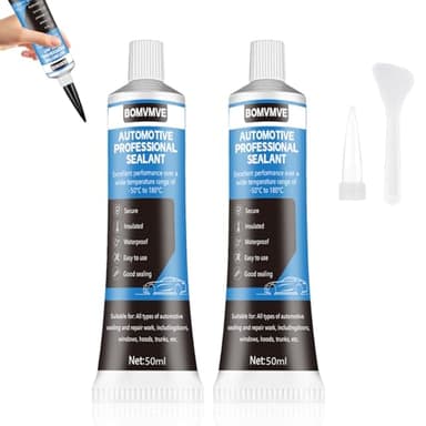 BOMVMVE Colle a Pare Brise Noir, Colle Carrosserie Voiture, Colle Pare Brise, Colle pour Joint de Portiere Voiture, Colle Pare Brise Voiture, Adapté au Scellement des Carrosseries, Fenêtres, Toits