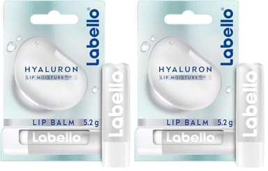 LABELLO Hydratant Hyaluron (1 x 5,2 g), Baume à lèvres à la formule ultra-hydratante et repulpante, Soin hydratant à l’Acide Hyalyronique pour des lèvres lisses (Lot de 2)