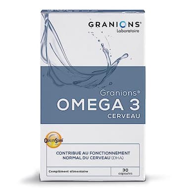 OMÉGA 3 CERVEAU - GRANIONS - Omega 3 DHA EPA - Omega 3 EPAX - Omega3-30 capsules